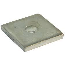 1-1/2" x 1-5/8" Square Galvanized Washer with 3/8" Hole